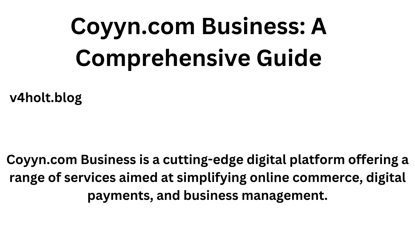 Coyyn.com Business: A Comprehensive Guide