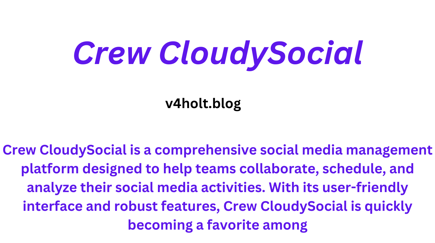 Crew CloudySocial